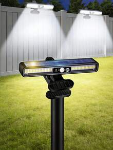 1/2/3pcs Solar Powered Motion Sensor Clip Light - IP65 Waterproof, Bright 5630 LED Bulbs, Auto On/Off, Clamp Or Wall Mount. Suitable For Camping, Garage, Yard And Commercial Lighting; Durable Construction. Great For Christmas Gifts And Decor. - Multicolor - View 4