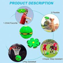 1 Pet Toy Ball - Variable Toy Disc - Dog Toy Disc - Suitable For Interaction And Play With Dogs, Cats, Outdoor Games. Dog Ball Is Suitable For Small, Medium And Large Dogs. Portable Creative Disc Ball, Treadable Magic Ball. Suitable For Outdoor Pet Activities. - Multicolor - View 7