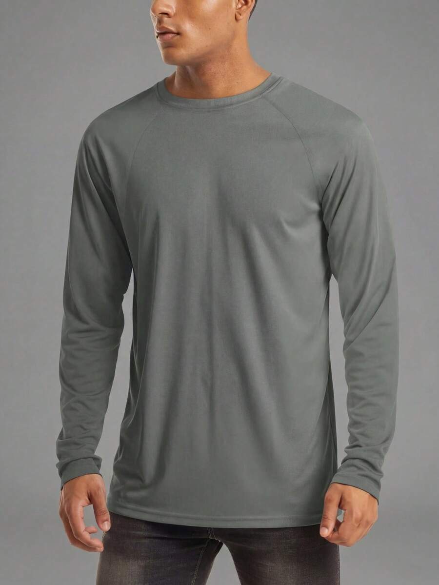 Men Outdoor Tees & Tanks - Dark Grey - View 1