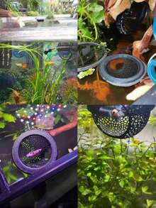 Floating Fish House For Aquarium, Small Fish Feeding Ring, Suitable Habitat And Hiding Place For Bettas, Fancy Guppies And Goldfish, Applicable For Aquarium/Pond Ecosystem, Aquarium Hidden Feeding Decor Accessory - Happy Aquarium - View 12