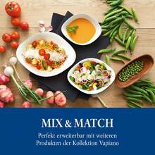 Villeroy & Boch - Vapiano Schalen-Trio 6 teilig weiß, Spülmaschinenfest, Mikrowellensicher, Geschirrset, Pastaschalen, Salatschalen, Suppenschalen, Keramik Schalen, Schüsseln Tief, Premium Porzellan HLYJ - Pastaschale - Übersicht 3