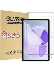 防震平板电脑屏幕保护膜 2片装钢化玻璃屏幕保护膜，适用于三星 Galaxy Tab A11/A11+/S9 FE/A7/A-T510/T515/S6/S7 Plus/S8/S9/S6/A9 Plus/S10 系列平板电脑，易于安装，春季礼品 - 無色 - 查看 17