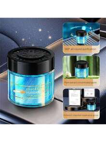 奢华沉香汽车空气清新剂 - 持久留香固体香氛，男女皆宜，完美车载配件，多种香型可选 - 經典款 - 查看 4