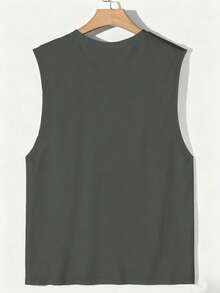 Men's Boston 23 Printed Sports Crew Neck Vest, Sleeveless Gym Wear, Sports Printed Sleeveless Vest,Gym Wear, Sports Apparel,Jersey For Men. - Dark Grey - View 4