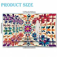 1pc Bohemian Mandala Pattern Gradient Color Outdoor Canopy Beach Sunshade Curtain - Thickened Sun Protection, Easy Installation & Storage, 6-Person Capacity For Garden, Courtyard, Poolside (Excludes Poles), Outdoor Sun Shade - A - View 3