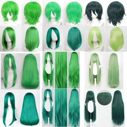 YEWELL Pelucas verdes para mujeres/hombres/niñas