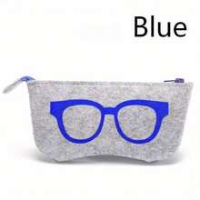 5pcs/Set Unique Soft Felt Eyeglass Cases - Colorful Eye Design, Portable Durable Fashion Eyeglass Holder, Unisex, Zipper Closure, Cute Eyeglass Case - Multicolor - View 9