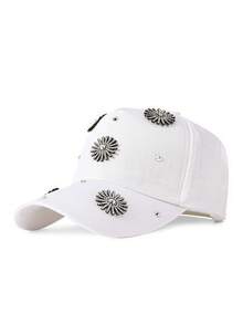 1顶女士可调节水钻棒球帽，时尚百搭尖顶帽，情侣款 - 棒球帽 - 查看 5