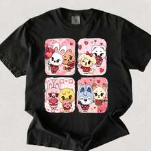 Strayk Comfort. Moletom infantil de Natal 2026, camiseta lavada inspirada na turnê mundial de K-Pop, presente para fãs de Bang Chan, Han e Hyunjin, presente de Dia dos Namorados STAY, 100% algodão, gola redonda, mangas curtas, estilo clássico, camiseta de show, camiseta com estampa gráfica, confortável e casual, adequada para todas as estações, camiseta para festa, camiseta para casal, presente perfeito. Nº 245 - Preto - Ver 8