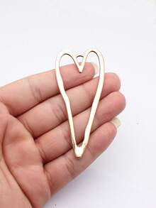 2pcs 84x37mm Hollow Heart Shaped Pendant, DIY Jewelry Making Necklace, Keychain, Phone Strap, Bracelet Craft Accessories - Hollow Heart - View 6
