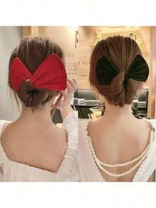 1pc Rotating Hair Curler, Slouchy Hair Twisting Band, Quick Hairstyling - Black - View 4