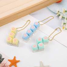 1pc/Cute Cat Paw Keychain Pendant With Button Combination, Suitable For Placing On Desks, Keychains, Headphone Clips, Phone Hooks, And Other Exquisite Small Gifts - Multicolor - View 7