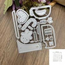 Heart-Shaped Gingerbread Metal Cutting Mold, Suitable For Card Making, Paper Art Relief Mold Set, Photo Frame, Scrapbooking And Template Set - Silver - View 1