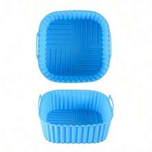 1/2 Khay nướng bằng silicon dùng cho nồi chiên không dầu, chịu nhiệt cao, khay hấp silicon chuyên dụng để nướng bánh. - Nhiều màu - Xem 11