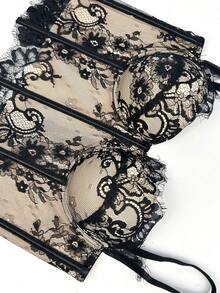 Dravelle Áo camisole ren hoa dành cho nữ, thanh lịch và gợi cảm cho kỳ nghỉ. - màu đen - Xem 4