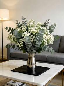 40件装 2种混合人造桉树叶枝，包括人造银元桉树叶、满天星花束、仿真绿植喷雾，适用于婚礼花束、中心装饰、花艺布置等，桉树叶枝，带浆果的仿真绿植，适用于婚礼花瓶、花束、家居花艺装饰、插花等。 - 綠色 - 查看 2