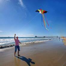 Juego de 3 cometas grandes fácil de volar para niños adultos playa parque y actividades al aire última intervensión perfecto para Pascua y festivales dragón avión y Delta del - Varios colores - Ver 4