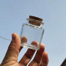 6/12/24/48个装方形玻璃瓶带盖，小玻璃罐，多用途迷你试管，适用于糖果、药水、香料、DIY工艺品、礼品、生日、婚礼和派对 - 彩色 - 查看 10