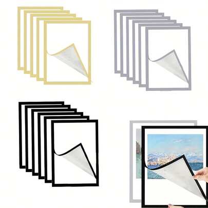 Marcos de exhibición de pósteres magnéticos, marcos de fotos, tableros de fotos, tamaño A3/A4, pegatinas, bordes, marcos, bordes de exhibición autoadhesivos.