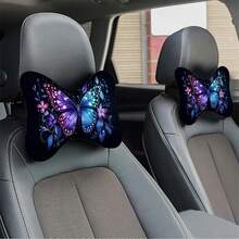 2pcs Leopard Print Car Headrest, Comfortable Soft Car Seat Neck Pillow - Car Headrest - View 10