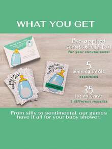 40 trò chơi chào mừng bé trai | 40 thẻ cào chủ đề bình sữa màu xanh dương, trò chơi cào sáng tạo cho tiệc mừng bé chào đời. - Nhiều màu - Xem 3