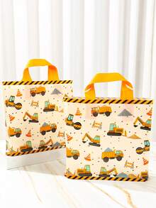 25/50个装工程车图案礼品袋，婴儿派对塑料手提袋，糖果袋，工程车主题生日派对回礼袋，婴儿派对装饰，派对回礼手提袋，婴儿派对礼物，性别揭晓派对用品，一周岁生日派对装饰，婴儿派对用品，生日礼物，婴儿派对回礼 - 工程車 - 查看 3