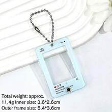 Móc khóa khung ảnh trong suốt kiểu INS, mặt dây chuyền acrylic có tính thẩm mỹ cao, thiết kế hộp thoại, giá đỡ thẻ mini ảnh người nổi tiếng. - Móc khóa khung ảnh - Xem 12