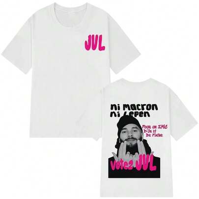 Camisetas con gráficos de moda del rapero francés JUL, camiseta de-hop para hombre y mujer, camiseta informal de manga corta, camiseta estética de moda, ropa de calle