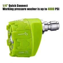 Boquilla de lavadora eléctrica 6 en 1, con conector rápido de 1/4 pulgadas, punta de boquilla deón para enjuague y riego con rotación de 0 15 25 y 40 grados RMZK - 2 piezas verdes - Ver 5