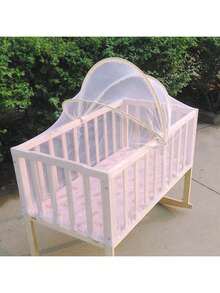 Màn che cũi gấp gọn, chống muỗi, ngăn bé leo trèo, thoáng khí - Lý tưởng cho giấc ngủ ngon và sự an tâm của cha mẹ | Màn che cũi cao cấp tăng cường bảo vệ - Bền chắc và dễ lắp đặt / Phù hợp với cũi em bé 90x50 cm - Nhiều màu - Xem 6