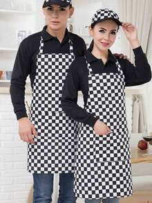 1 chiếc tạp dề điều chỉnh được với 2 túi, thích hợp cho đầu bếp, nấu ăn, nhà bếp, nhà hàng, unisex. - Một kích cỡ phù hợp cho tất cả - Xem 3