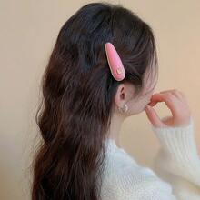 1pc Metal Resin Square Water Drop Fashionable Minimalist Hair Clip (Duck Mouth Clip) - Multicolor - View 9