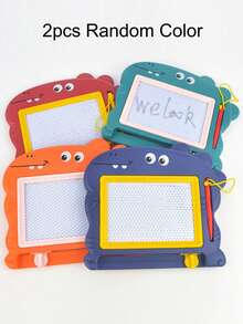 1个迷你恐龙磁性画板 - 可擦写涂鸦素描本，完美的生日派对礼物和礼品袋填充物 - 多色 - 查看 9