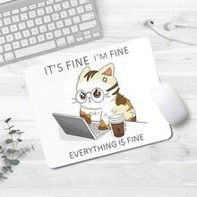 1pc Interesting & Cute Mouse Pad, Square Office Desk Mouse Pad With Non-Slip Rubber Base, Mini Portable Travel Mouse Pad, Suitable For Laptop, Office, Home, Study And Gaming, 21x26x0.2cm - View 5