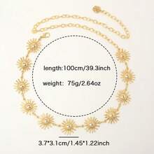 金属身体链，性感波西米亚风腰链，锌合金金属腰带，四季皆宜 - 多色 - 查看 3