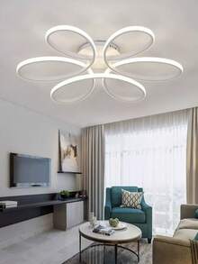 Nordic Designer Flower Shaped Ceiling Light, Super Bright Modern Creative Personalized Bedroom Living Room Lighting Fixture - Multicolor - View 2