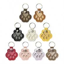 1/3/10pcs Leather Pet Hair Storage Keychain, Creative Pet Fur Collection Charm, Cute Cat Dog Hair Bag Pendant - Multicolor - View 6