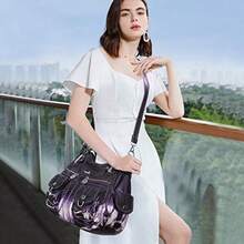 Angel Kiss Bolso con correa cruzada bolsa-Hobo-Crossbody Mujeres - 2teido de color morado - Ver 3