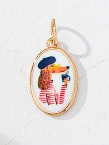 DIY彩色绳线珐琅吊坠套装，女士适用 - 可互换沙滩风和复古风吊坠（鱼、心形、龙虾、樱桃、蝴蝶结） - 绳线项链配件 - 完美打造个性化礼物和创意时尚造型 - 彩色 - 查看 28