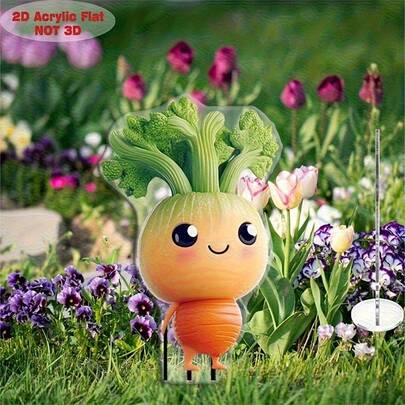 Acrylic Vegetable Lawn Stakes For Garden, Yard, Kindergarten, Villa Landscaping Decor