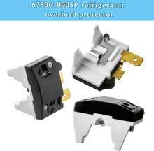 Mudder QP2-47 PTC Starter Relay 1 Pin Refrigerator Starter Relay And 6750C-0005P Overload Protector Compatible With LG Refrigerator Compressor, 2 Pieces In Total - White - View 5