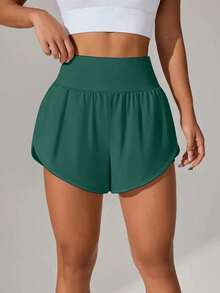 Women's Summer Moisture-Wicking Breathable Sports Shorts - Green - View 3