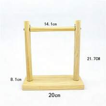 1 chiếc giá đỡ huấn luyện vẹt bằng gỗ, đồ chơi cho chim, xích đu bằng gỗ cho chim, giá đậu cho chim, thích hợp cho vẹt và nhiều loại chim khác. - Xem 4