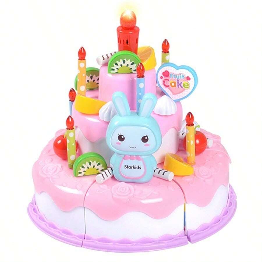 儿童木制仿真生日蛋糕下午茶甜点玩具切切乐过家家厨房套装