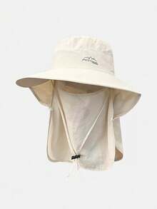 1pc Men's Breathable Mesh Bucket Hat, Summer Sun Protection Fishing Cap, Versatile Lightweight Outdoor Hiking Hat With Neck Cover - A - View 12