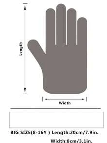 1 双儿童蕾丝镂空蝴蝶结公主手套（适用于派对、节日活动） - 黑色 - 查看 5
