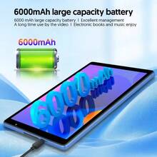 Qetupa 10.1-Inch Android 15 Tablet PC, 3GB RAM + 64GB ROM, MTK 6762 Octa-Core 2.0GHz Processor, HD (1280x800) IPS Touchscreen, 5MP Front Camera And 13MP Rear Camera, 6000mAh Large Battery, Best Gift For Christmas And Birthday, Does Not Support SIM Card - Blue - View 6