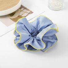 Korean Big Hair Scrunchie Women Girls Elastic Hair Tie Rope Rubber Lattice Hairband Headdress Hair Accessories Ponytail Holde - B - 查看 9