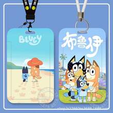 Bluey 1件新款热销卡通动漫家庭滑动卡套装可爱狗狗学生餐卡公交卡保护套装门禁校园卡身份文件收纳礼品套装生日礼物新年礼物（随机款式） - 彩色 - 查看 6