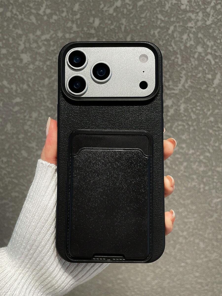 黑色荔枝纹二合一卡槽手机壳，简约商务风，防指纹防摔防刮，适合日常通勤/送礼，兼容和Galaxy手机